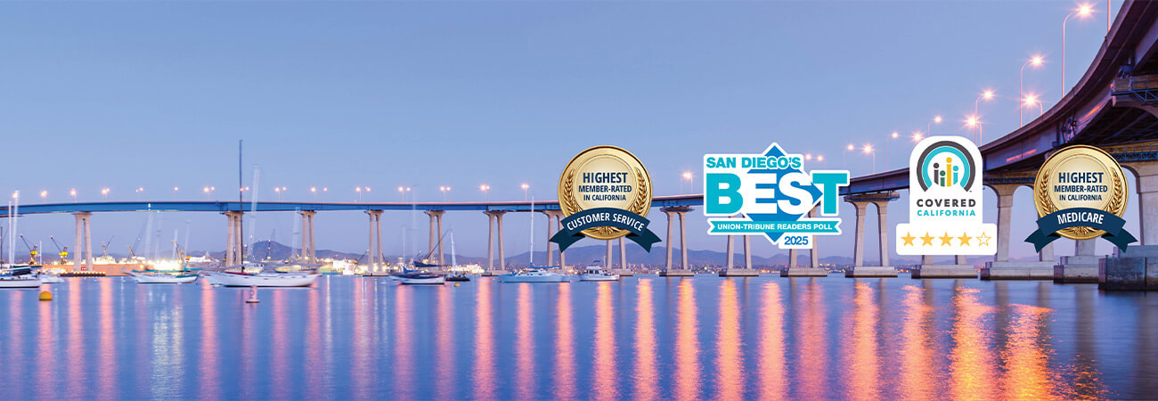 Highest Member-Rated Customer Service, Union Tribune San Diego's Best 2025, Covered California, Highest Member-Rated Medicare Plan