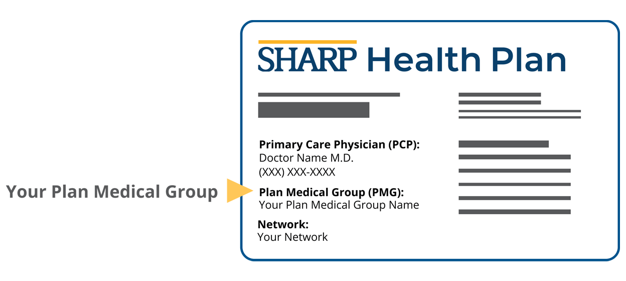 Sample Sharp Health Plan ID Card
