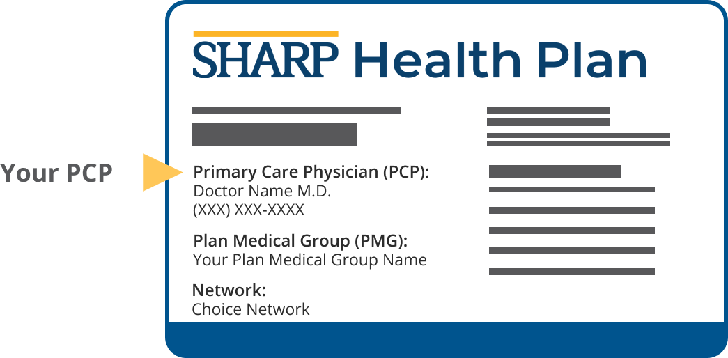 Sharp Health Plan ID Card - PCP