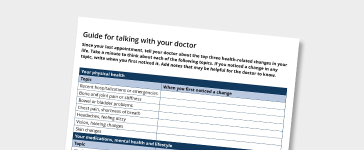 Guide for talking with your doctor page