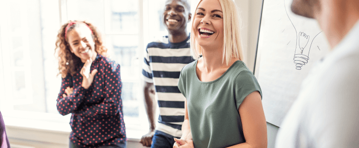 Group of individuals brainstorming together