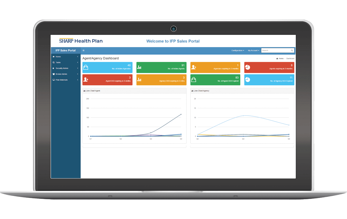 Sharp Health Plan online account - Broker portal homepage