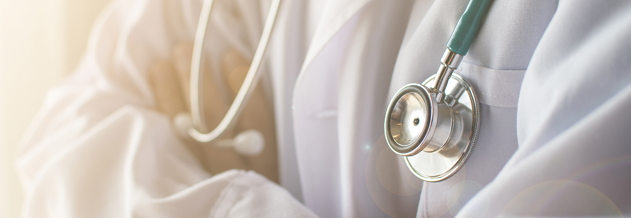Doctor wearing stethoscope